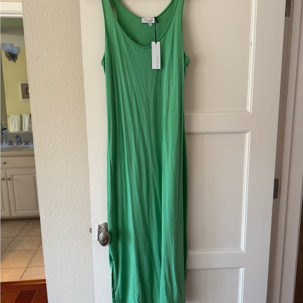 Michael Stars Green Cali Front to Back Tank Dress S